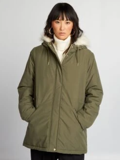 Parka Lungo Impermeabile Con Cappuccio 8 Parka Lungo Impermeabile Con Cappuccio -Kiabi parka lungo impermeabile con cappuccio kaki akc01 1 frb4