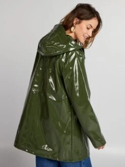 Parka Midi In Vinile -Kiabi parka midi in vinile verde auc61 1 frb4