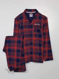 Pigiama In Flanella Camicia + Pantaloni - 2 Pezzi