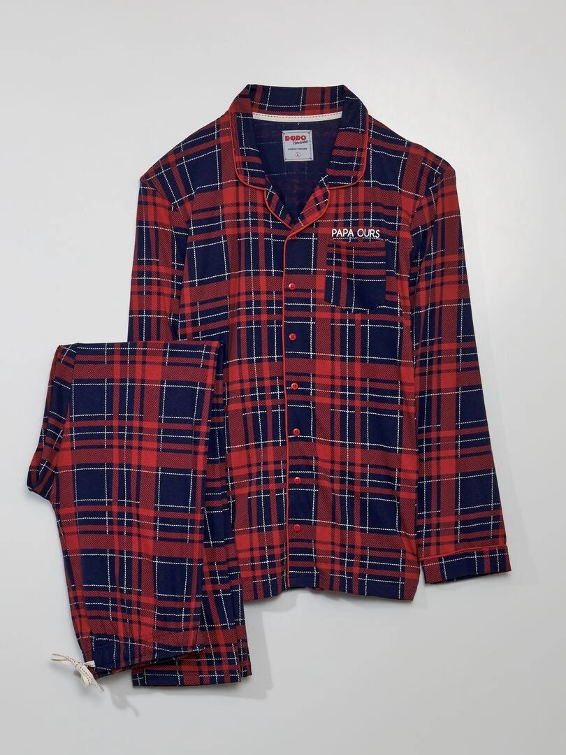 Pigiama In Flanella Camicia + Pantaloni - 2 Pezzi 1 Pigiama In Flanella Camicia + Pantaloni - 2 Pezzi