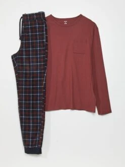 Pigiama In Jersey E Pile - 2 Pezzi