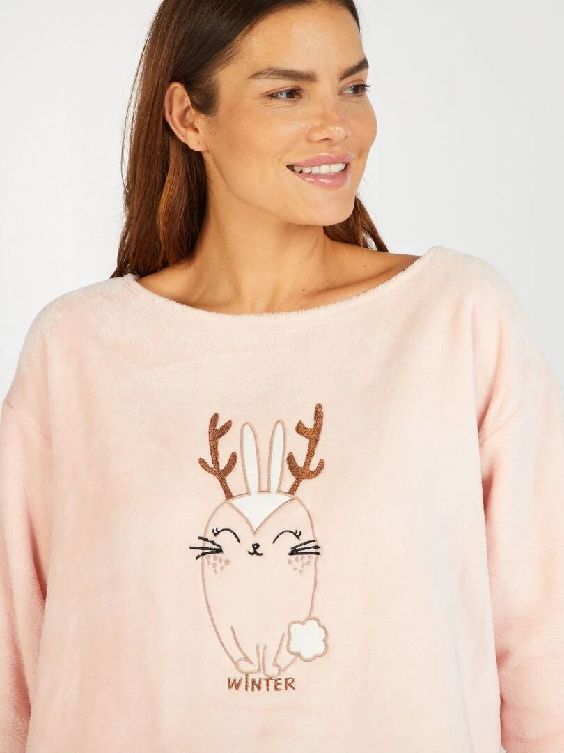 Pigiama In Pile - 2 Pezzi 2 Pigiama In Pile - 2 Pezzi - immagine 2