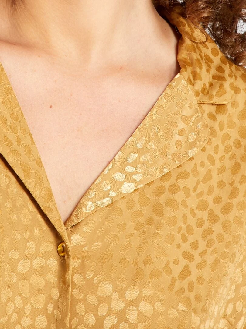 Pigiama Lungo Con Stampa Maculata Satinata - 2 Pezzi 4 Pigiama Lungo Con Stampa Maculata Satinata - 2 Pezzi - immagine 4