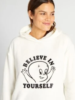 Pigiama Lungo Felpa In Pile + Pantaloni In Jersey 'Casper' - 2 Pezzi -Kiabi pigiama lungo felpa in pile pantaloni in jersey casper 2 pezzi bianco arg33 1 frb3