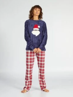 Pigiama Lungo In Velluto Natale - 2 Pezzi
