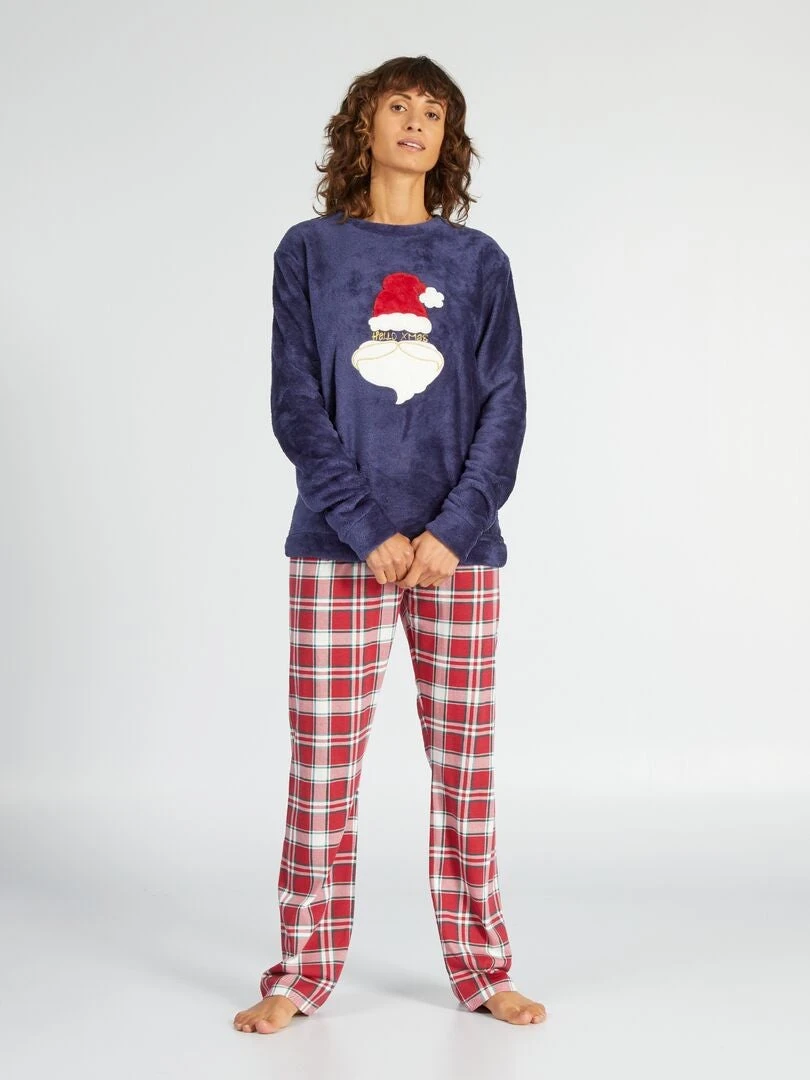 Pigiama Lungo In Velluto Natale - 2 Pezzi 1 Pigiama Lungo In Velluto Natale - 2 Pezzi