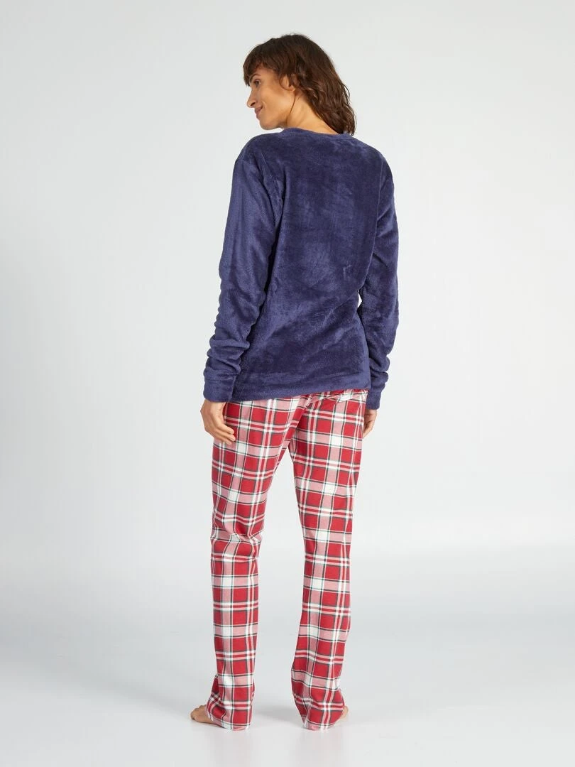 Pigiama Lungo In Velluto Natale - 2 Pezzi 2 Pigiama Lungo In Velluto Natale - 2 Pezzi - immagine 2