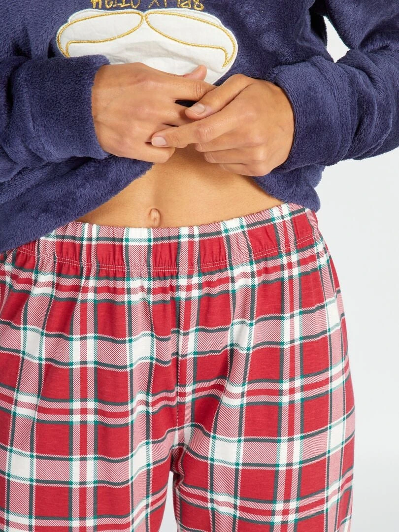 Pigiama Lungo In Velluto Natale - 2 Pezzi 4 Pigiama Lungo In Velluto Natale - 2 Pezzi - immagine 4