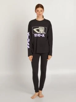 Pigiama Lungo - Stampa 'One Piece' - 2 Pezzi -Kiabi pigiama lungo stampa one piece 2 pezzi nero aul69 1 frb4