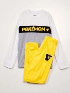Pigiama Lungo - Stampa 'Pokemon' - 2 Pezzi