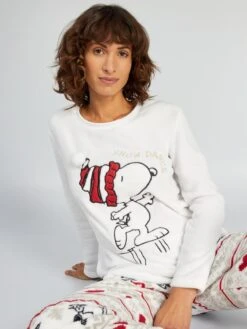 Pigiama Lungo - Stampa 'Snoopy' - 2 Pezzi