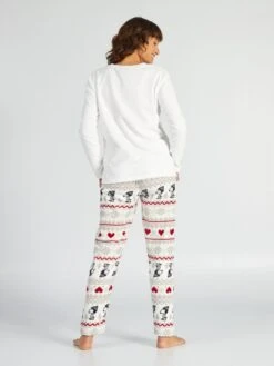 Pigiama Lungo - Stampa 'Snoopy' - 2 Pezzi -Kiabi pigiama lungo stampa snoopy 2 pezzi bianco auo03 1 frb3