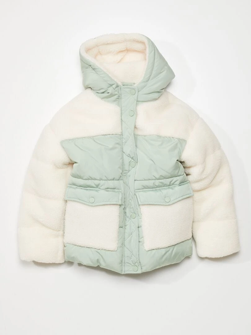 Piumino Bimateriale Con Cappuccio 1 Piumino Bimateriale Con Cappuccio