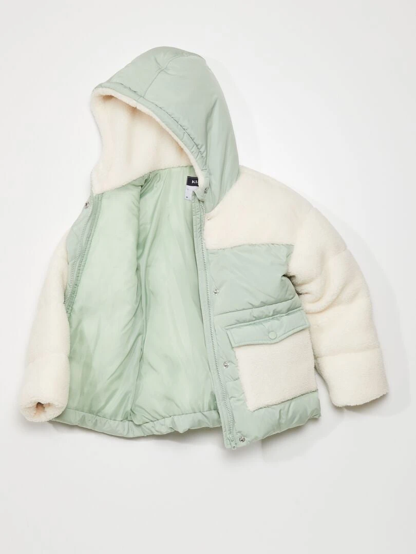 Piumino Bimateriale Con Cappuccio 2 Piumino Bimateriale Con Cappuccio - immagine 2