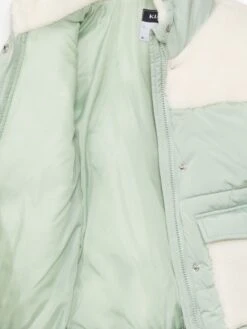 Piumino Bimateriale Con Cappuccio 7 Piumino Bimateriale Con Cappuccio -Kiabi piumino bimateriale con cappuccio biancoverde celadon aup70 2 frb3