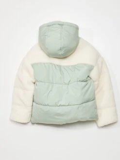 Piumino Bimateriale Con Cappuccio 8 Piumino Bimateriale Con Cappuccio -Kiabi piumino bimateriale con cappuccio biancoverde celadon aup70 2 frb4