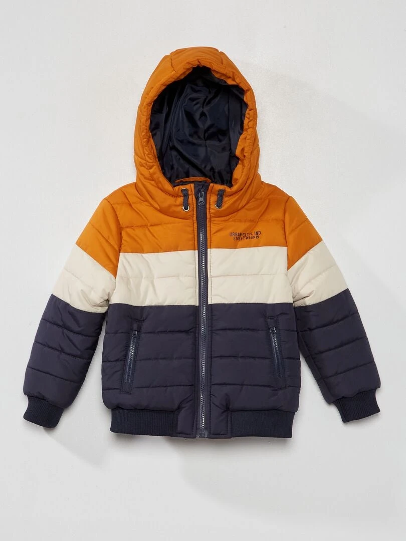 Piumino Con Cappuccio Color Block 1 Piumino Con Cappuccio Color Block