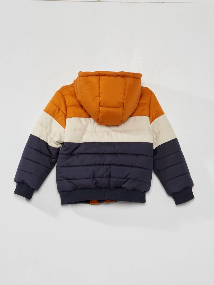 Piumino Con Cappuccio Color Block 2 Piumino Con Cappuccio Color Block - immagine 2