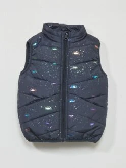 Piumino Con Motivi Iridescenti