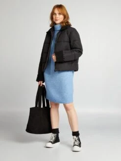 Piumino Corto 'JDY' Con Collo Sherpa