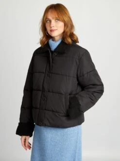 Piumino Corto 'JDY' Con Collo Sherpa -Kiabi piumino corto jdy con collo sherpa beige atv48 1 frb4