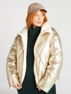 Piumino Double Face In Sherpa