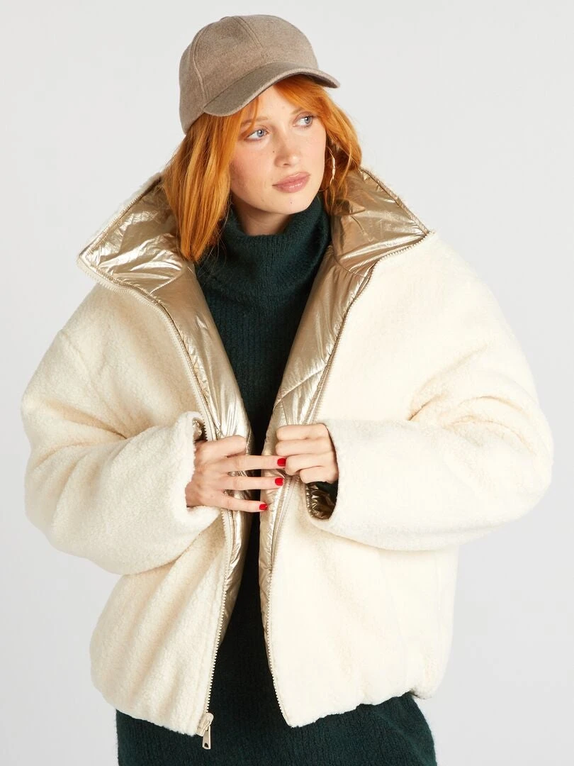 Piumino Double Face In Sherpa 4 Piumino Double Face In Sherpa - immagine 4