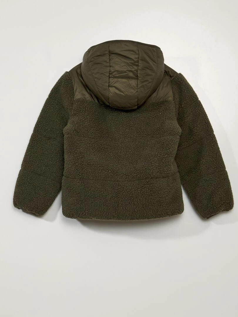 Piumino In Due Materiali Con Sherpa 3 Piumino In Due Materiali Con Sherpa - immagine 3