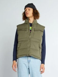 Piumino Largo Senza Maniche -Kiabi piumino largo senza maniche kaki aev73 3 frb3