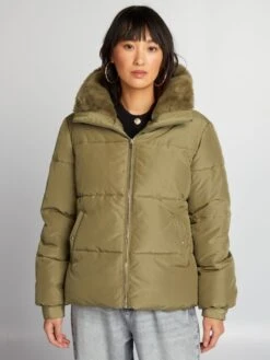 Piumino Trapuntato Con Collo Morbido -Kiabi piumino trapuntato con collo morbido verde ait66 2 frb3