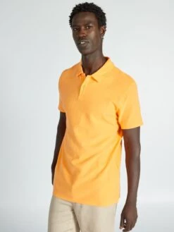 Polo In Jacquard Tinta Unita