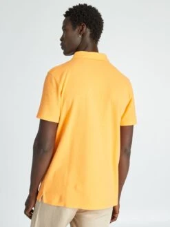 Polo In Jacquard Tinta Unita -Kiabi polo in jacquard tinta unita arancione aea25 5 frb3