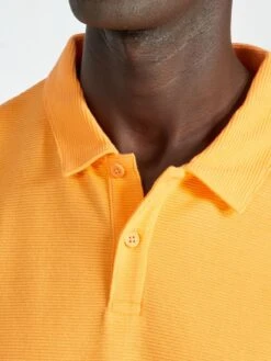 Polo In Jacquard Tinta Unita -Kiabi polo in jacquard tinta unita arancione aea25 5 frb5