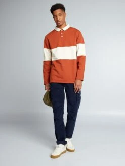 Polo In Jersey A Maniche Lunghe +190 Cm