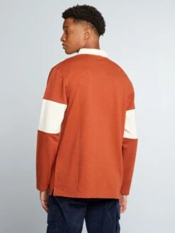 Polo In Jersey A Maniche Lunghe +190 Cm -Kiabi polo in jersey a maniche lunghe 190 cm marrone akf68 2 frb3