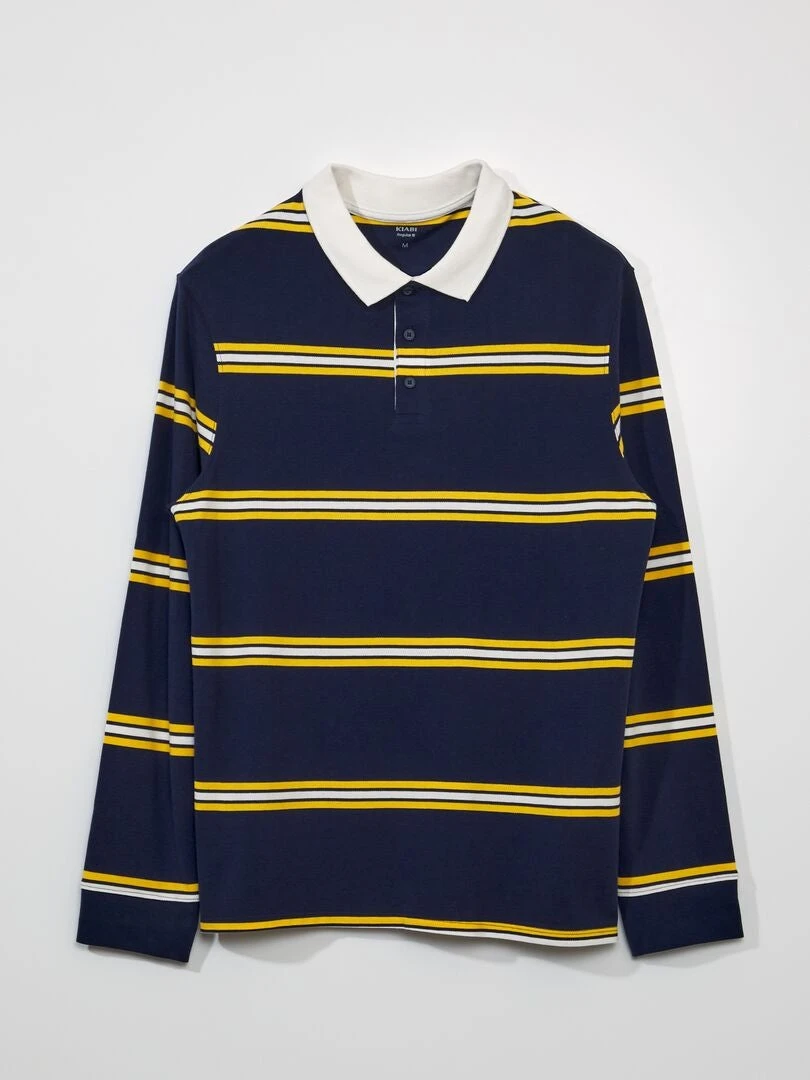 Polo In Piqué Di Cotone Stile Rugby 1 Polo In Piqué Di Cotone Stile Rugby