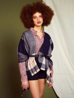 Poncho Con Stampa Leopardata