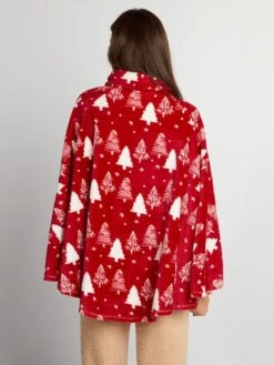 Poncho In Pile - -Kiabi poncho in pile biancorosso aur33 1 frb3