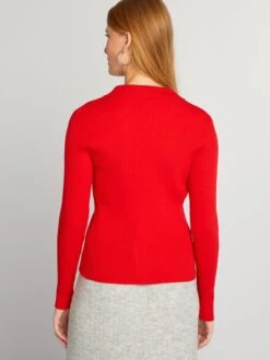 Pullover A Coste Con Scollo A V -Kiabi pullover a coste con scollo a v rosso bep96 2 frb4
