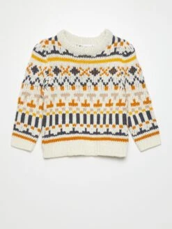 Pullover A Maglia Grossa Jacquard