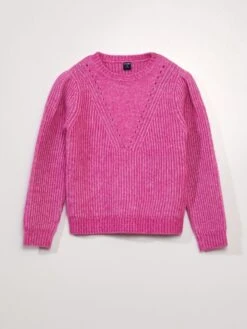 Pullover A Punto Legaccio In Maglia Traforata