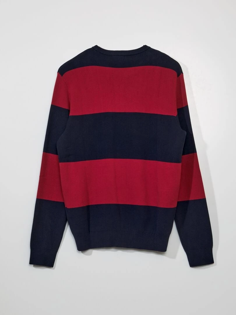 Pullover A Righe Con Stemma Sul Petto 3 Pullover A Righe Con Stemma Sul Petto - immagine 3