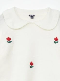 Pullover Con Motivi E Colletto Claudine -Kiabi pullover con motivi e colletto claudine bianco atm62 1 frb7