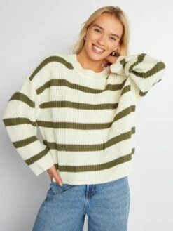 Pullover In Maglia A Righe 'JDY'