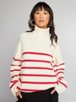 Pullover In Maglia A Righe