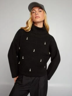 Pullover In Maglia Con Collo A Dolcevita