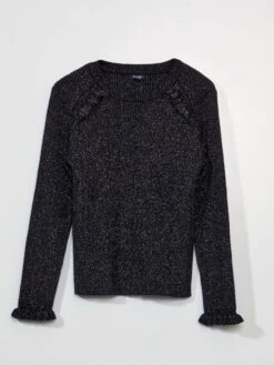 Pullover In Maglia Con Paillettes