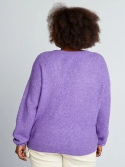 Pullover In Maglia Con Scollo A V 6 Pullover In Maglia Con Scollo A V -Kiabi pullover in maglia con scollo a v viola aje31 12 frb3