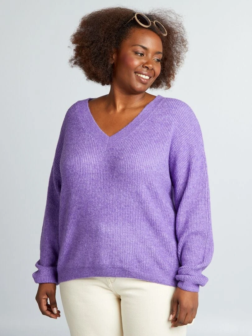 Pullover In Maglia Con Scollo A V 4 Pullover In Maglia Con Scollo A V - immagine 4