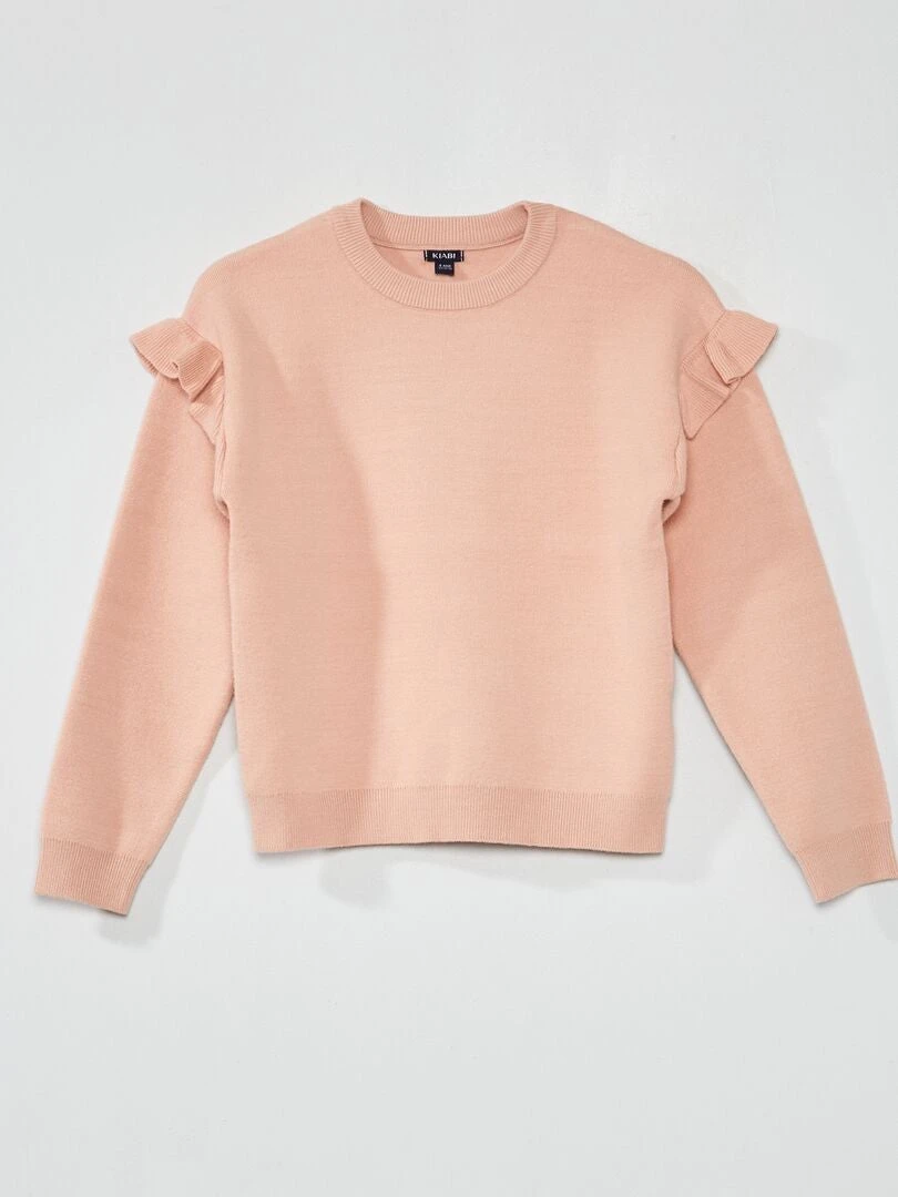 Pullover In Maglia Con Volant 1 Pullover In Maglia Con Volant